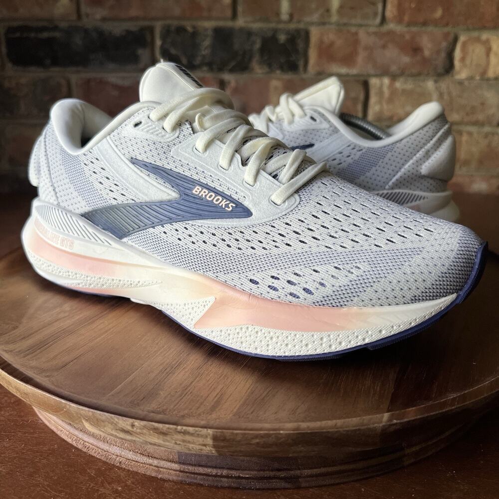 Brooks Adrenaline GTS 24 Road Running Grey Blue Peach Women's 9.5 Shoes Sneakers - Picture 2 of 16